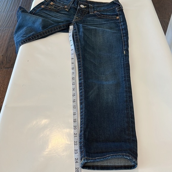 True Religion Ankle Crop Denim Jeans Low Rise Size 26 - Picture 6 of 16